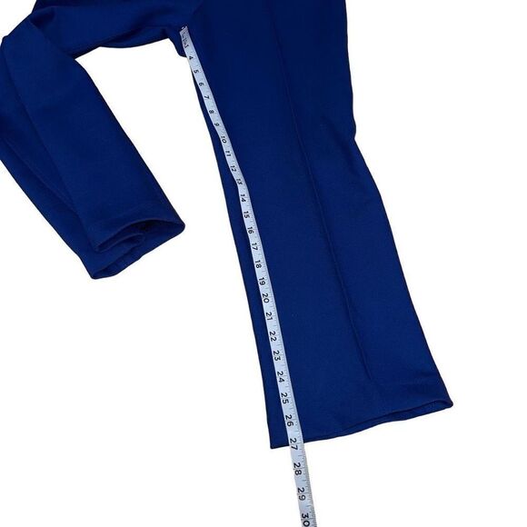 Theory Cardinal Trousers Wool Blend Cosmic Blue Straight Leg Womens 12 Career - Picture 10 of 13